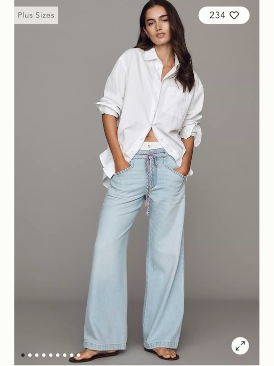 Pilcro Denim - Pilcro Pull On Wide Leg Jeans - New